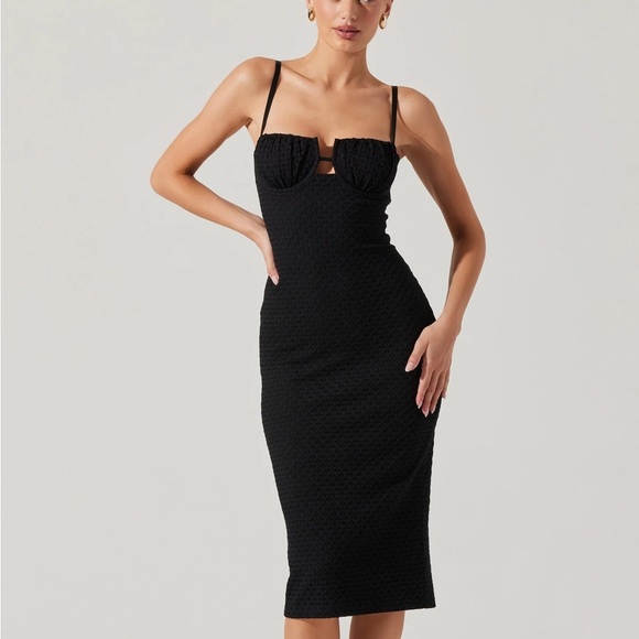 NWT ASTR The Label Jaida Bustier Bodycon Midi Dress - Picture 5 of 9